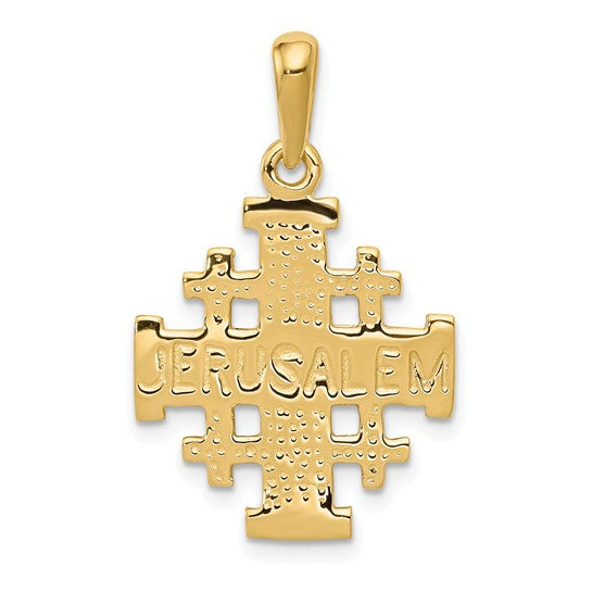10kt Yellow Gold Jerusalem Cross Pendant