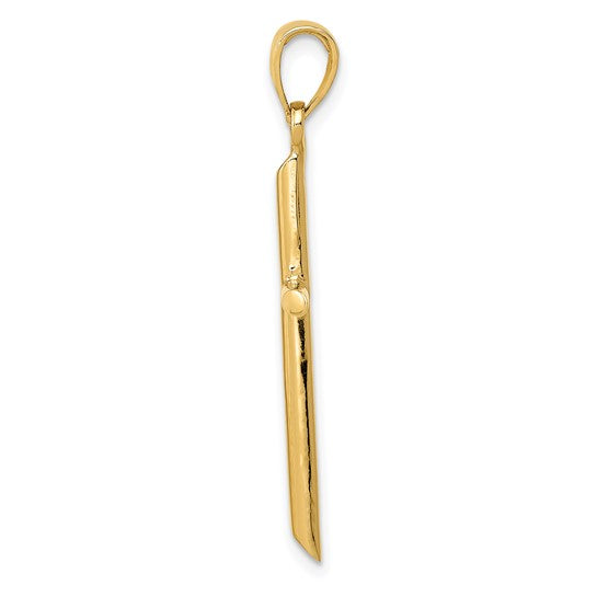 10kt Yellow Gold Tubular Cross Pendant