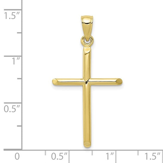 10kt Yellow Gold Tubular Cross Pendant