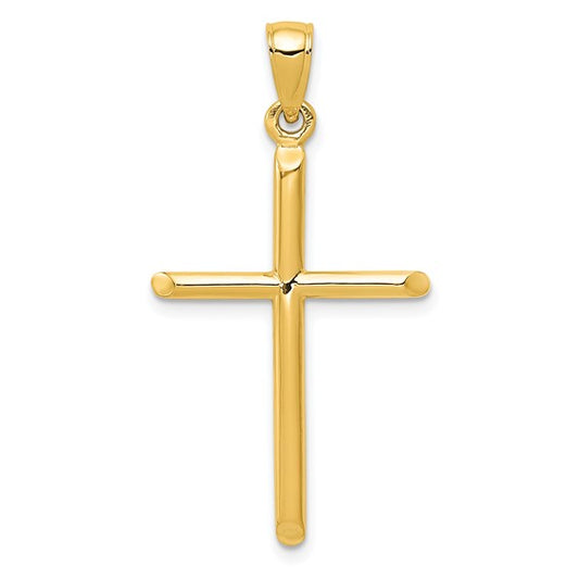 10kt Yellow Gold Tubular Cross Pendant