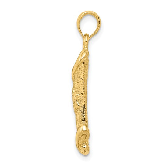 10kt Yellow Gold Torah w/Star of David Pendant