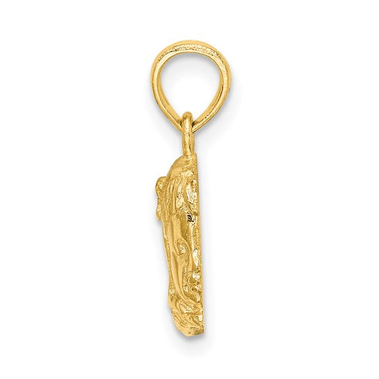 10kt Yellow Gold Girl Head Charm