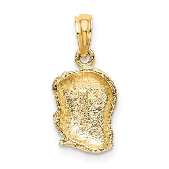 10kt Yellow Gold Girl Head Charm