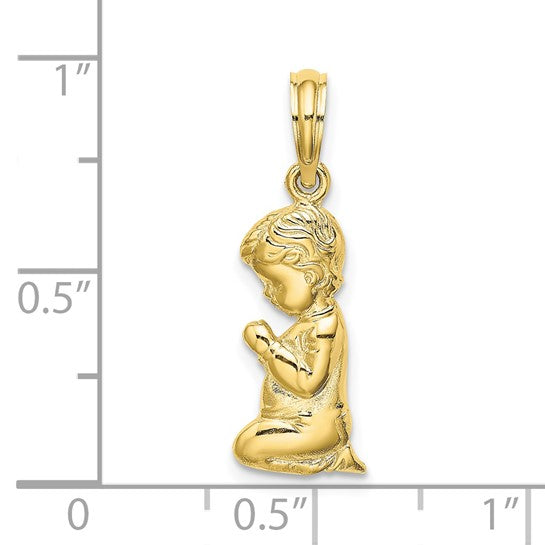 10kt Yellow Gold Praying Boy Charm