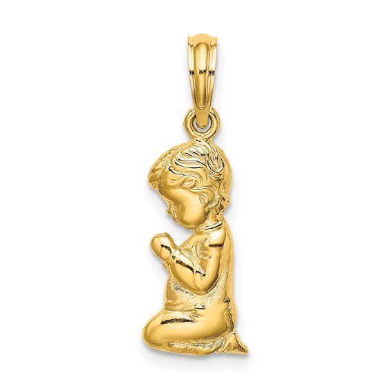 10kt Yellow Gold Praying Boy Charm