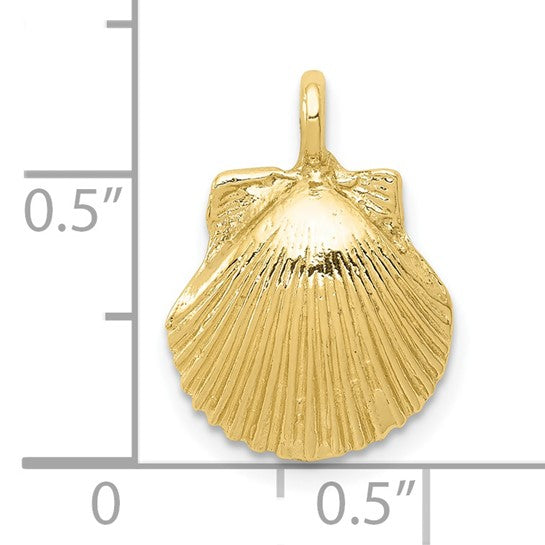 10kt Yellow Gold Seashell Pendant