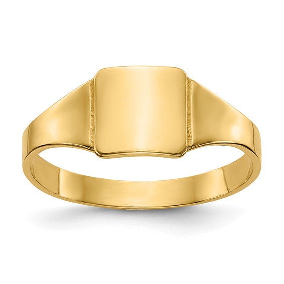 10kt Yellow Gold Polished Square Child's Signet Ring