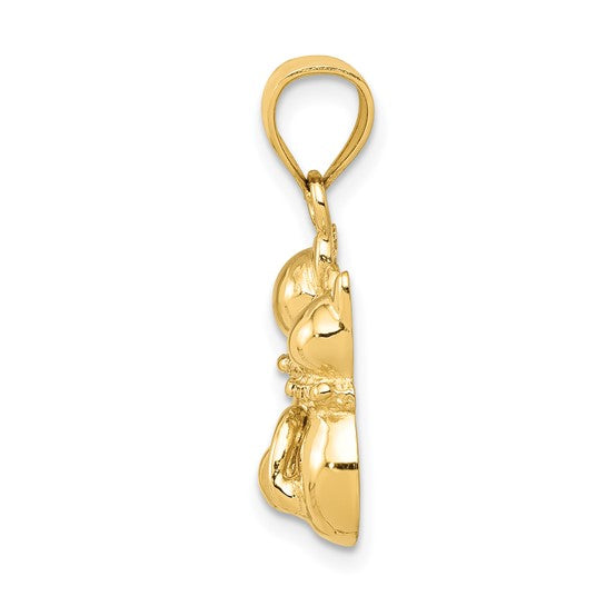 10KT Yellow Gold Cat Pendant