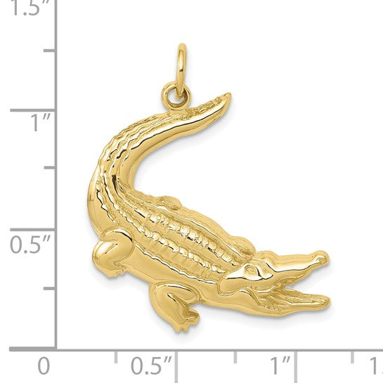 10kt Yellow Gold Alligator Charm