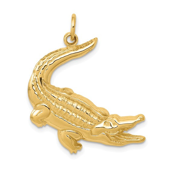 10kt Yellow Gold Alligator Charm