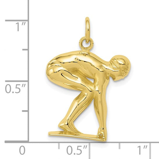 10kt Yellow Gold Swimmer/diver Charm