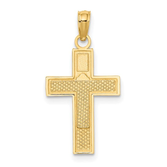 10KT Yellow Gold RN  Caduceus Cross Charm