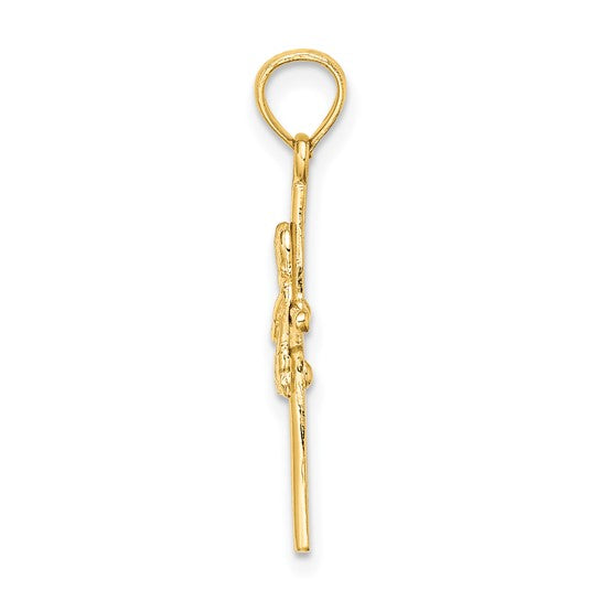 10kt Yellow Gold Praying Boy Cross Charm