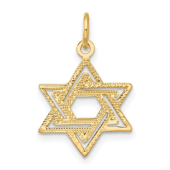 10kt Yellow Gold Jewish Star Charm