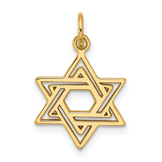10kt Yellow Gold Jewish Star Charm