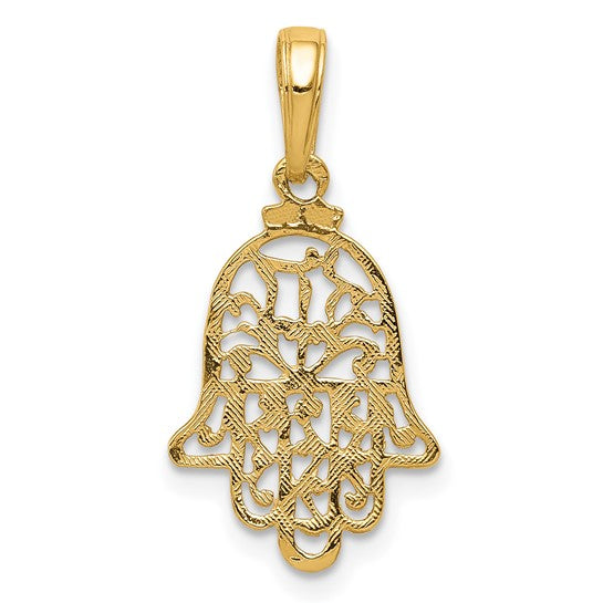10kt Yellow Gold Chamseh Pendant