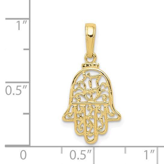 10kt Yellow Gold Chamseh Pendant