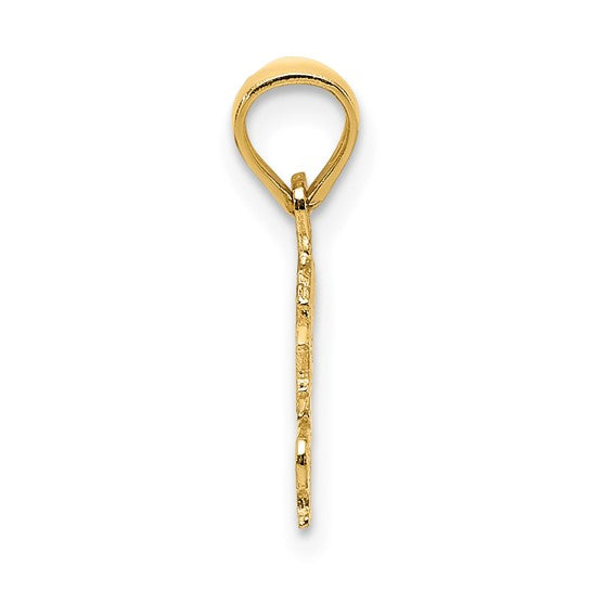 10KT Yellow Gold BORN TO SHOP Charm