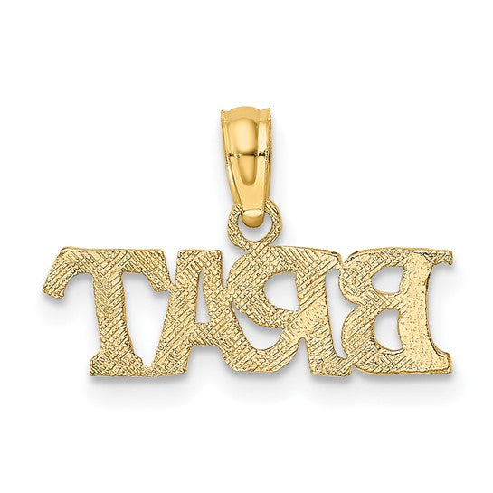 10KT Yellow Gold Polished BRAT Charm