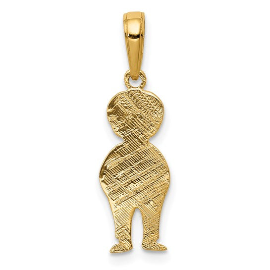 10kt Yellow Gold Boy with Hands in Pocket Pendant
