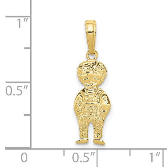 10kt Yellow Gold Boy with Hands in Pocket Pendant