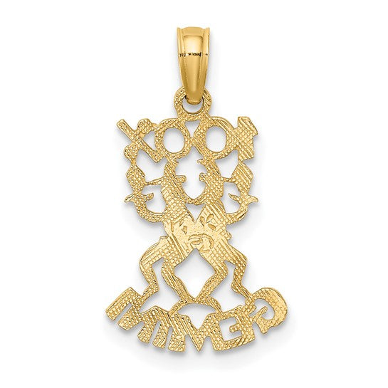 10KT Yellow Gold 100% GEMINI Zodiac Charm