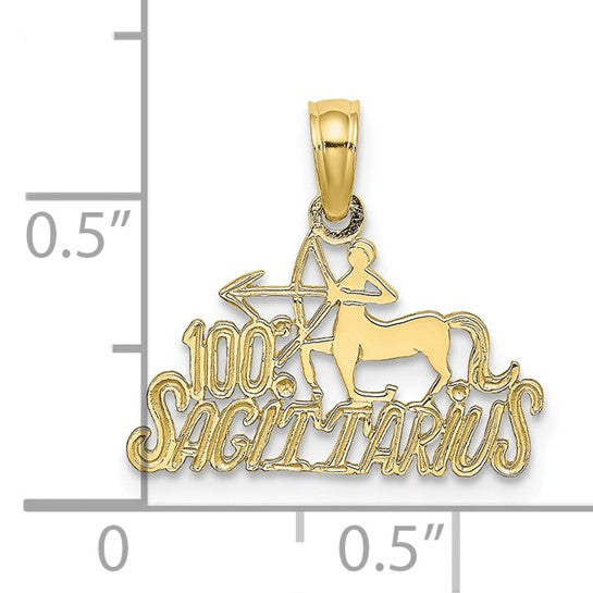 10KT Yellow Gold 100% SAGITTARIUS Zodiac Charm