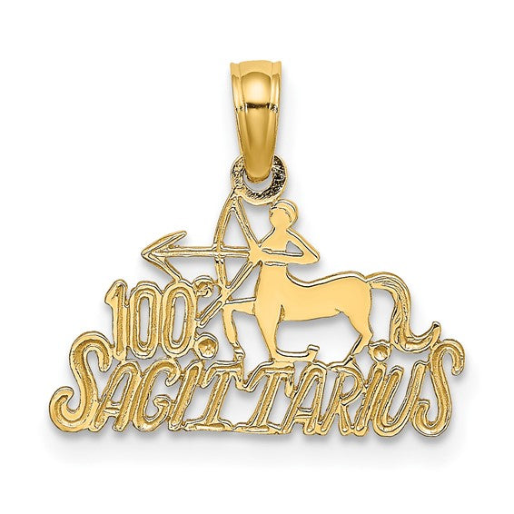 10KT Yellow Gold 100% SAGITTARIUS Zodiac Charm