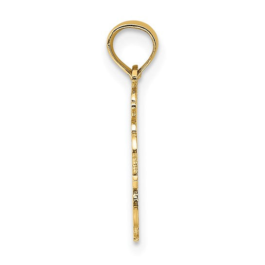 10KT Yellow Gold 100% AQUARIUS Zodiac Charm