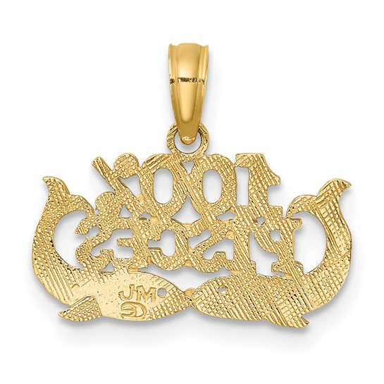 10KT Yellow Gold 100% PISCES Zodiac Charm