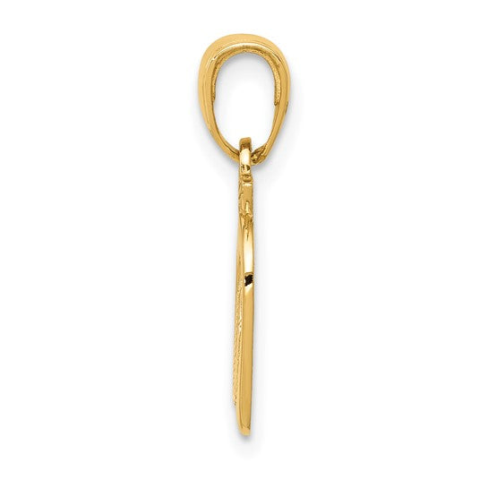 10KT Yellow Gold New York Skyline in Apple Pendant