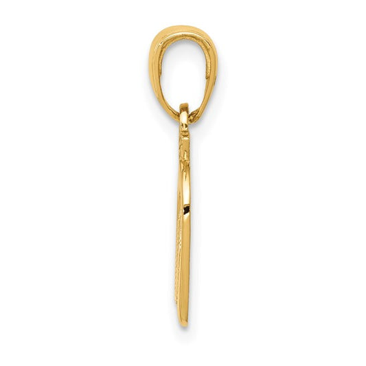 10KT Yellow Gold New York Skyline in Apple Pendant