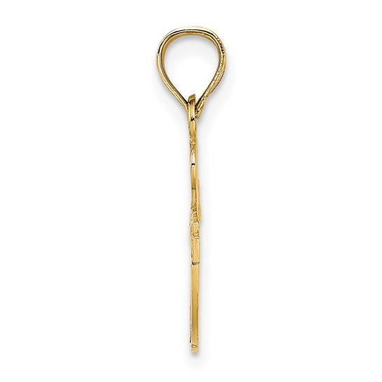 10kt Yellow Gold I HEART FOOTBALL Charm