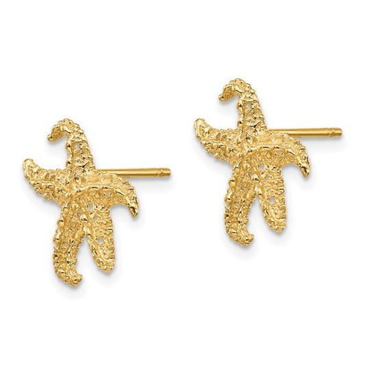 10kt Yellow Gold Starfish Earrings