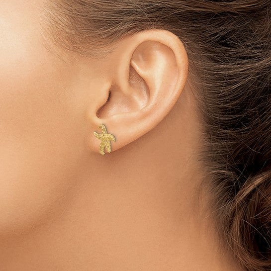 10kt Yellow Gold Starfish Earrings