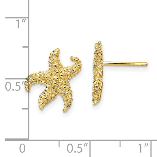 10kt Yellow Gold Starfish Earrings
