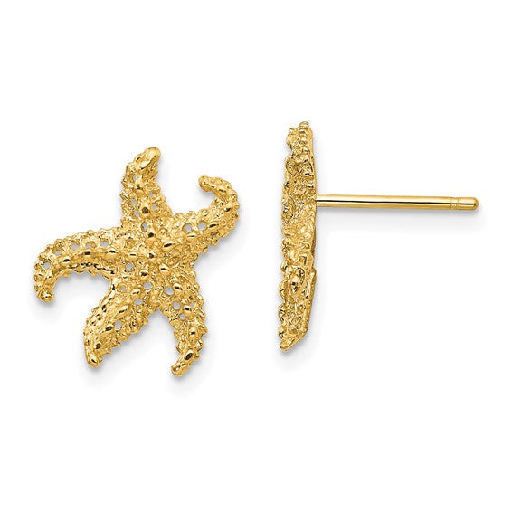 10kt Yellow Gold Starfish Earrings