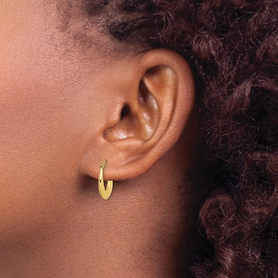 10KT Yellow Gold Hollow Hoop Earrings