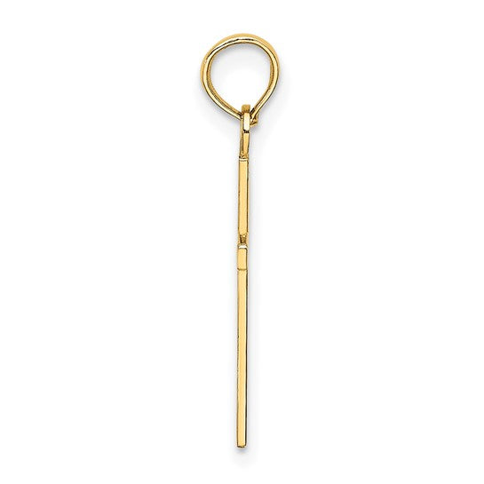 10kt yellow Gold Polished Small Cross Charm
