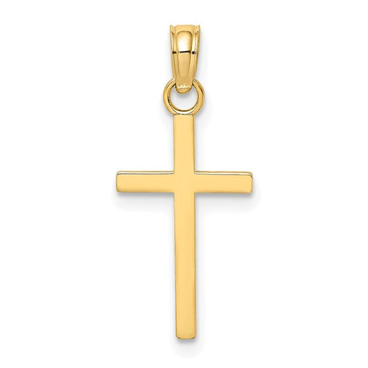 10kt yellow Gold Polished Small Cross Charm