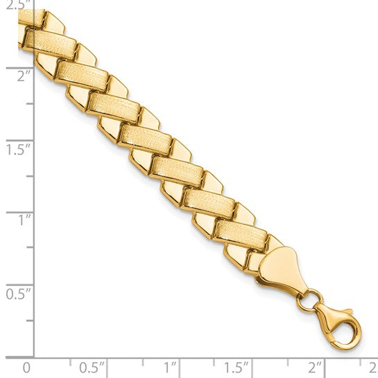 10kt Yellow Gold Polished and Brushed Fancy Bracelet
