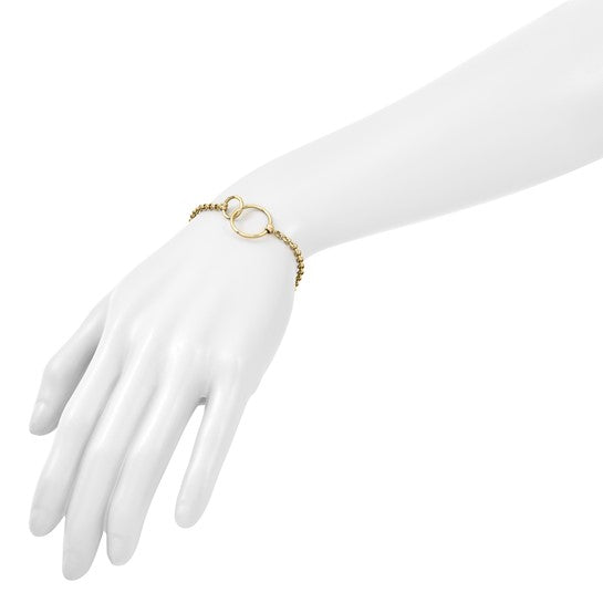 Leslie's 10k Polished interlocking Circles Link Bracelet