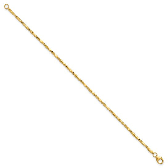 Leslie's 10KT Polished Fancy Link Bracelet