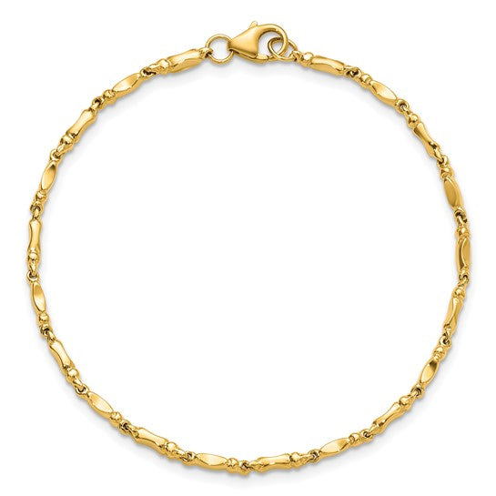 Leslie's 10KT Polished Fancy Link Bracelet