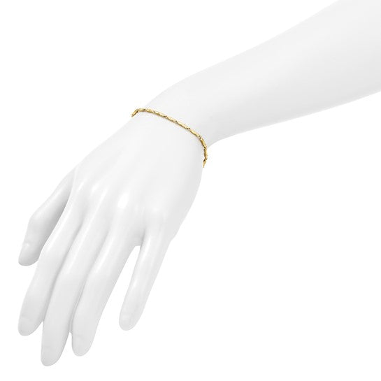 Leslie's 10KT Polished Fancy Link Bracelet
