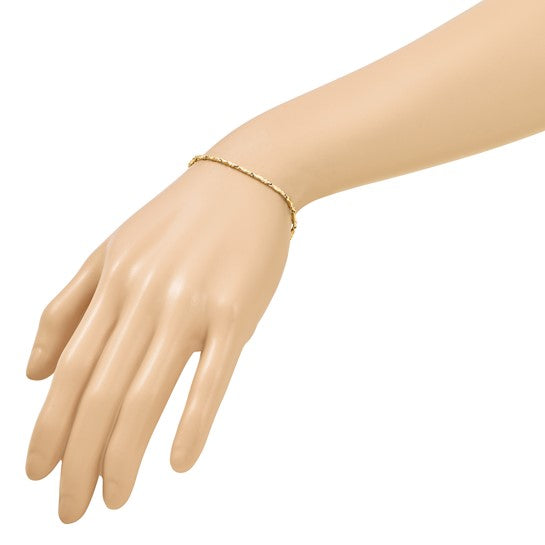 Leslie's 10KT Polished Fancy Link Bracelet
