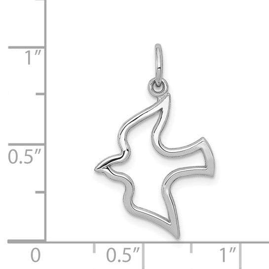 10kt White Gold Dove Charm