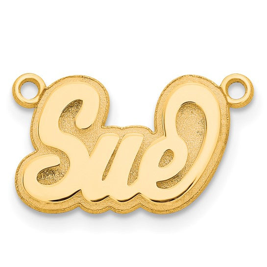 10kt Yellow Gold Polished 3D Name Plate