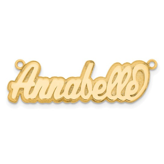 10kt Yellow Gold Polished 3D Name Plate