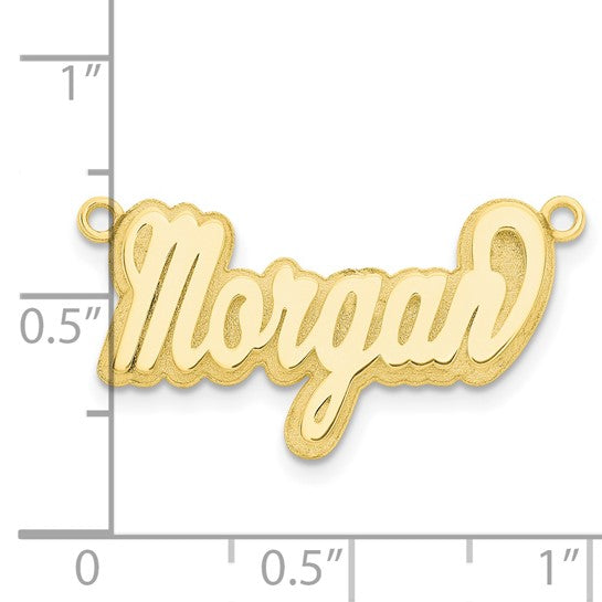 10kt Yellow Gold Polished 3D Name Plate